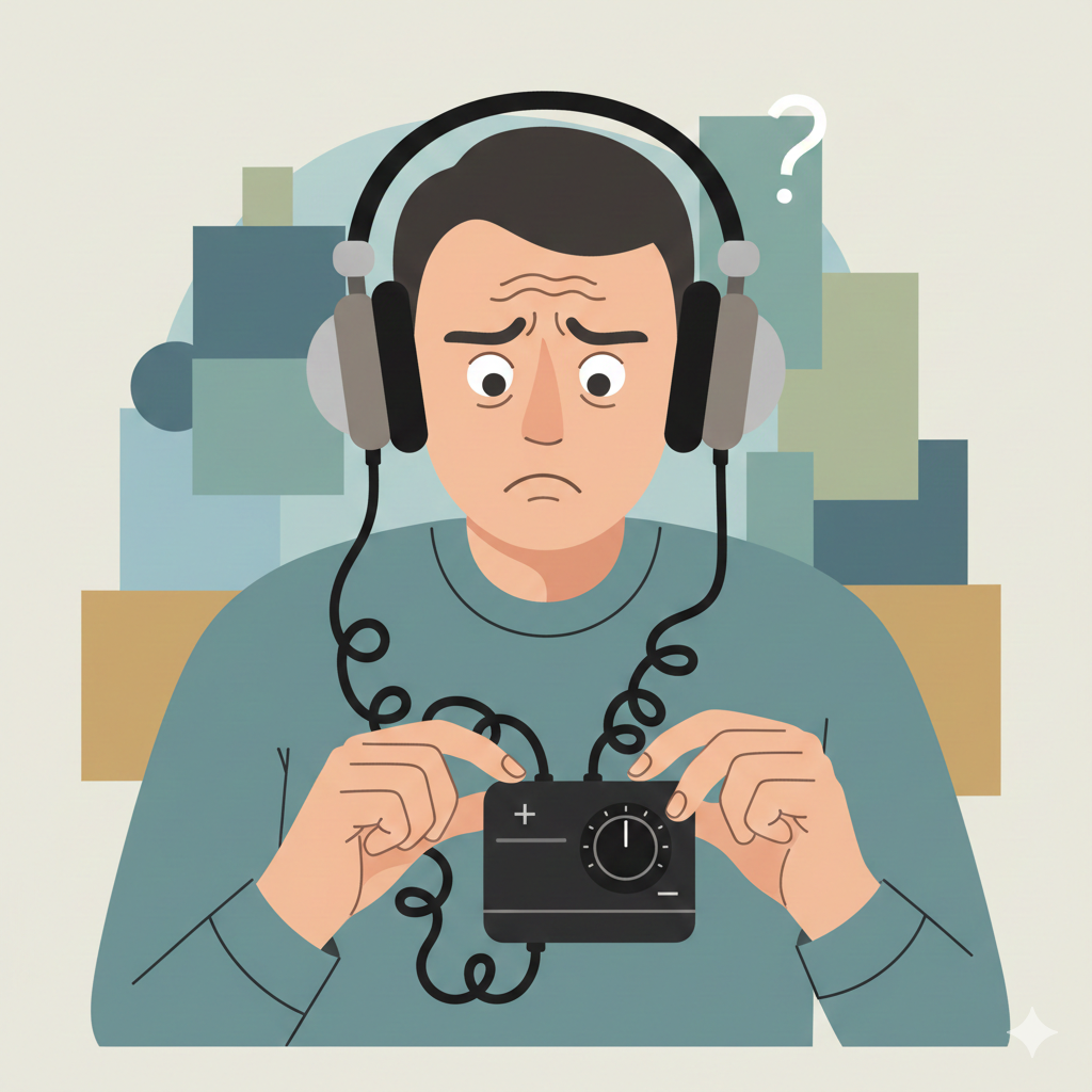 Takhle nějak vypadá posluchač při AI tlumočení